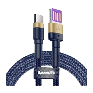 کابل USB به TYPE_C باسئوس فست شارژ  Baseus Cafule HW Quick Charging Data cable USB Double-sided Blind Interpolation For Type-C 40W 1m Gold blue