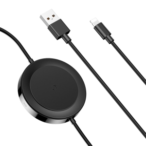 کابل و داک شارژ وایرلس  باسئوس Baseus iP Cable Wireless Charger Black