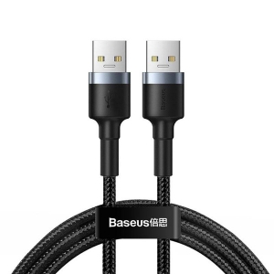کابل دوسر نری 3.0 USB باسئوس  Baseus cafule Cable USB3.0 Male TO USB3.0 Male 2A 1m Dark gray