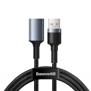 کابل نری به مادگی  3.0 USB باسئوس Baseus cafule Cable USB3.0 Male TO USB3.0 Female 2A 1m Dark gray