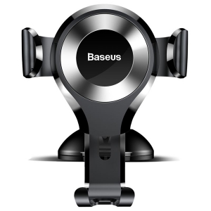 پایه موبایل مخصوص ماشین باسئوس Baseus Osculum Type Gravity Car Mount Black+silver