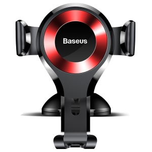 پایه موبایل مخصوص ماشین باسئوس Baseus Osculum Type Gravity Car Mount Black+red