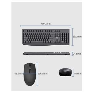 موس و کیبورد ارگونومیک بیسیم  ای او سی  AOC wireless Keyboard & Mouse Set KM220