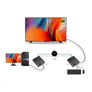 KVM اکستندر HDMI لنکنگ مدل LKV223KVM روی کابل شبکه تا ۷۰ متر