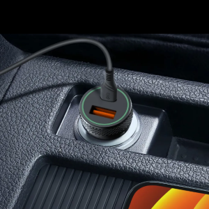 شارژر فندکی ماشین ایکس او مدل   PD QC3.0 18 W Dual USB Port Car Charger XO-CC33