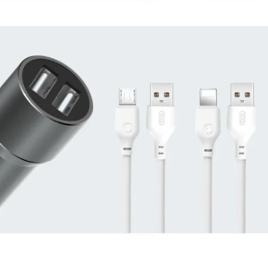 شارژر فندکی ماشین ایکس او مدل car charger set  Micro TZ09