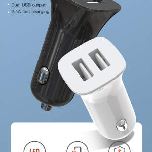 شارژر فندکی ماشین ایکس او مدل  12W PC Dual USB car charger XO-CC31