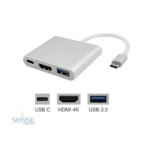 تبدیل  USB 3.1 type C به HDMI و USB 3.1 و Type Cبا قابلیت PD2.0 فرانت مدل FN-UCH300