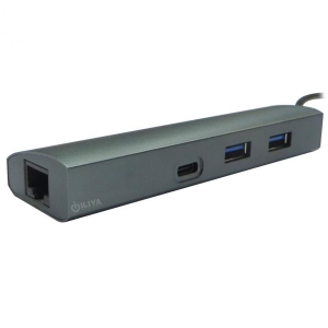 هاب 3 پورت Type C به USB 3.0 با پورت LAN فرانت FN-UCE200