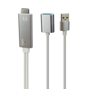 مبدل USB به HDMI اونتن مدل  USB(Female) to HDMI cable metal shell OTN-7562A