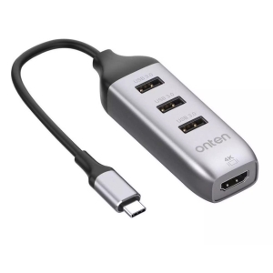 تبدیل اونتن USB-C to HDMI+HUB3.0 *3 adpater OTN-95118H