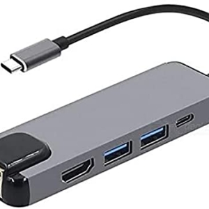 هاب 6 پورت اونتن مدل  USB-C to HDMI,RJ45,usb3.0*2 with PD3.0 dock station OTN-9181