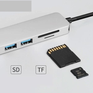 هاب TYPE-C اونتن مدل Typec to HDMI+OTG+Card reader OTN-9591