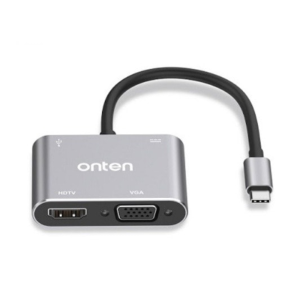 هاب TYPE-C اونتن مدل Type- c to hdmi and RJ45 Gigabit OTN-91188