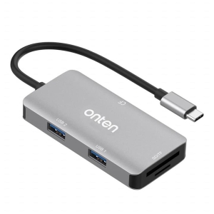 هاب TYPE-Cاونتن مدل Typec to USB3.0*2+SD/TF+CF  card Reader OTN-91182