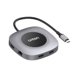 هاب استیشنUSB-Cاونتن مدل  Type-c to  HDMI+USB 3.0*2+USB-C*2+RJ45+PD dock station OTN-91187B