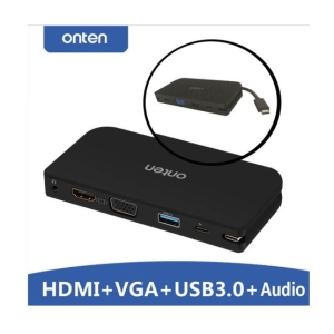 مبدل TYPE-C اونتن مدل Typec to HDMI+VGA+USB+Type-c adapter OTN-9163