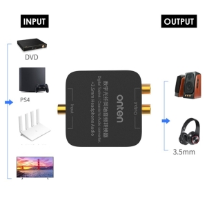 ادابتور صوتی به AV اونتن مدل Optical audio to AV adapter OTN-37506