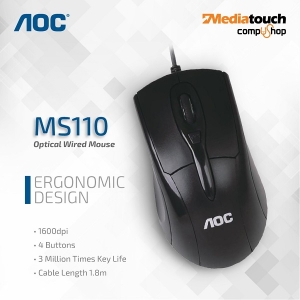 موس با سیم مدل AOC Wired Optical Mouse MS110