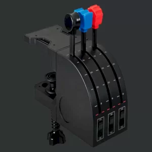 اهرم های محور شبیه سازی حرفه ای ربع دریچه گاز FLIGHT THROTTLE QUADRANT PROFESSIONAL SIMULATION AXIS LEVERS LOGITECH