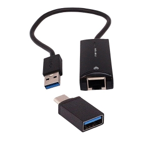 مبدل USB به گیگابیت اترنت آی ای تاپ مدل IETOP USB-C/A to Gigabit Ethernet Adapter AD-LAN-01