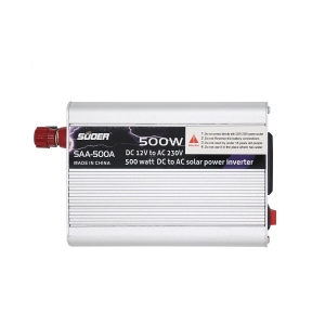 مبدل برق خودرو 500 وات 12 ولت Suoer مدل Suoer solar power inverter 500 watt DC 12V to AC 230V SUOER SAA-500A