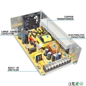 منبع تغذیه سوییچنگ 12 ولت 40 آمپر صنعتی Switching Power Supply 12V 40A