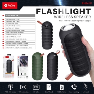 pro one wirless speaker wiht flashlight