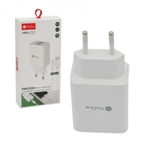 شارژر دو پورت 2.4 آمپر پرووان مدل ProOne 2.4 Dual USB Travel Charger PWC515
