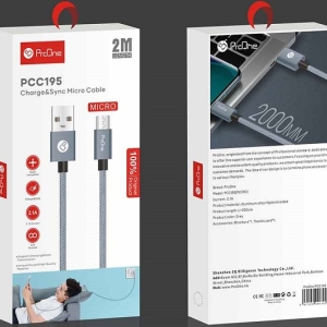 کابل تبدیل USB به Micro USB پرووان مدل ProOne Charge&amp;Sync Micro USB Cable PCC195
