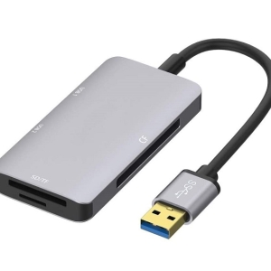رم ریدر همه کاره اونتن مدل Onten USB3.0 HUB with CF SD TF Card Reader ONT-8107