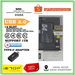 رم ریدر همه کاره آی ای تاپ USB2.0 Type C/A مدل IETOP 5 in 1 Card Reader Adapter TC-209