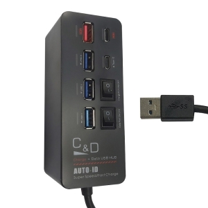 هاب 6 پورت آی ای تاپ مدل IETOP 6Port Hub UQ-325A