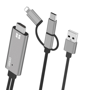 مبدل MHL به HDMI سه کاره برند اونتن مدل Onten Multiport Cable to HDMI Port ONT-7537A