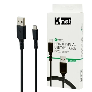 کابل تبدیل USB به USB-C به طول 1.2 متر کِی نت مدل K-Net USB To USB-C Cable K-CUC02012