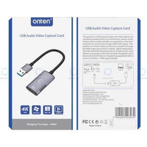 ONTEN USB to HDMI – 4K Audio Video Capture Card OTN-US323