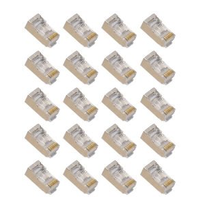 کانکتور شبکه CAT6 شیلدار کی نت پلاس مدل Knet Plus Cat6 STP Connector-20PCS KP-N1073