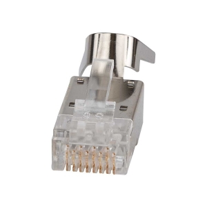 کانکتور شبکه Rj45 CAT6 شیلدار کی نت پلاس مدل Knet Plus Cat6A STP Connector-20PCS KP-N1074