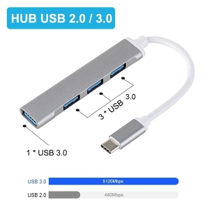 هاب 4 پورت Type-C به USB3.0 مدل Type-C To USB3.0 4-Port Hub