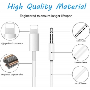 کابل تبديل لايتنينگ به AUX مدل Apple Lightninig To Aux Cable