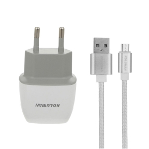 شارژر دیواری 2 پورت کلومن مدل Koluman 2.4A Dual USB Travel Charger KC-H805