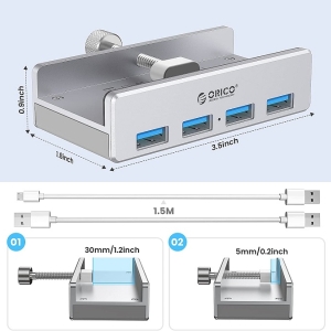 هاب USB 3.0 فلزی Clip Type مدل ORICO MH4PU