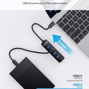 هاب 4 پورت usb 3.0 اوریکو مدل orico twc3-4a