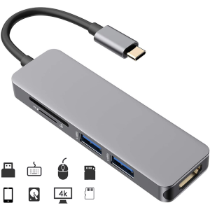 هاب 5 پورت تایپ سی مدل Type-c To HDMI 5 In 1 Adapter HT-C5-2