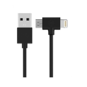 کابل شارژ میکرو USB و لايتنينگ مدل AXE WDC-008 به طول 1 متر