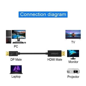کابل تبدیل DP نری  به HDMI  اونتن مدل OTN-DP303