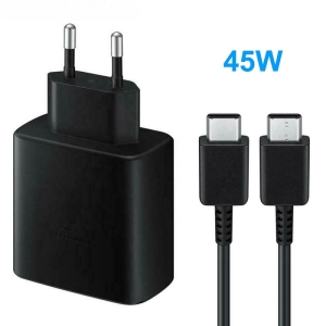 شارژر 45 وات اصلی سامسونگ به همراه کابل دو سر تایپ سی
