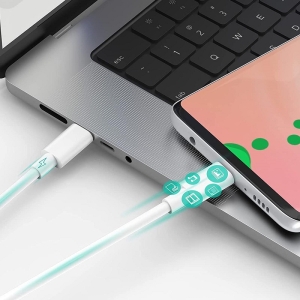 USB-C / Type-C to Type-C Charger Cable For Fast Data Sync, Charging, High-speed