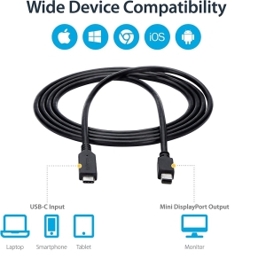 کابل تایپ سی به مینی دیسپلی پورت USB-C To Mini DisplayPort Cable 1.8m