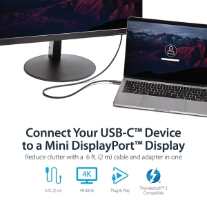 کابل تایپ سی به مینی دیسپلی پورت USB-C To Mini DisplayPort Cable 1.8m